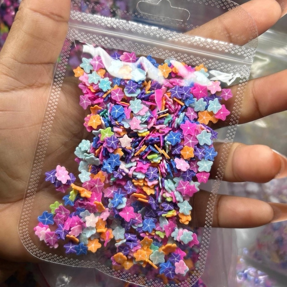 Colorful Star Confetti Mix - Multicolor gimo for nail  Sprinkles